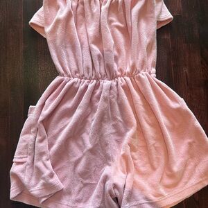 Pink Terrycloth Romper